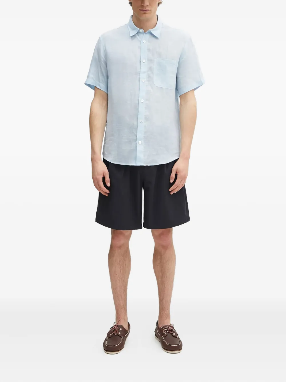 Norse Projects Benn geplooide shorts - Blauw
