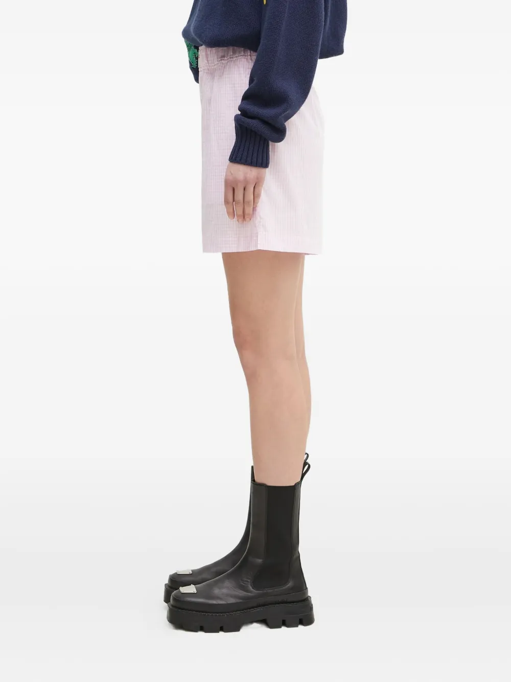 Fiorucci checkered shorts Roze