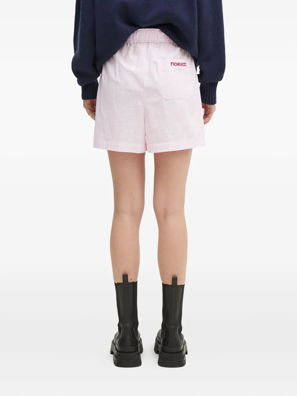 Fiorucci checkered shorts Roze