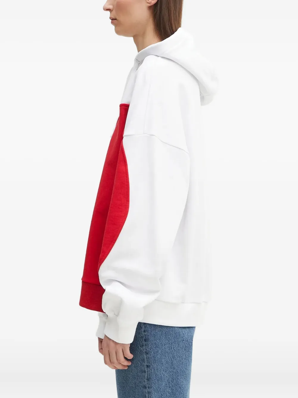 Fiorucci Hartvormige hoodie met vlakken Red.White