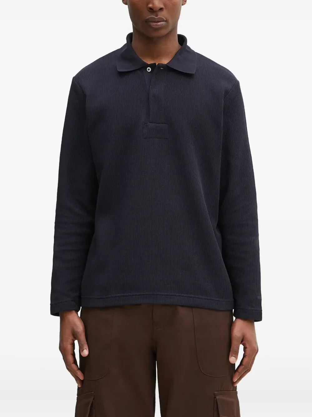 Norse Projects Ruben ribbed polo shirt | Blue | Image 1