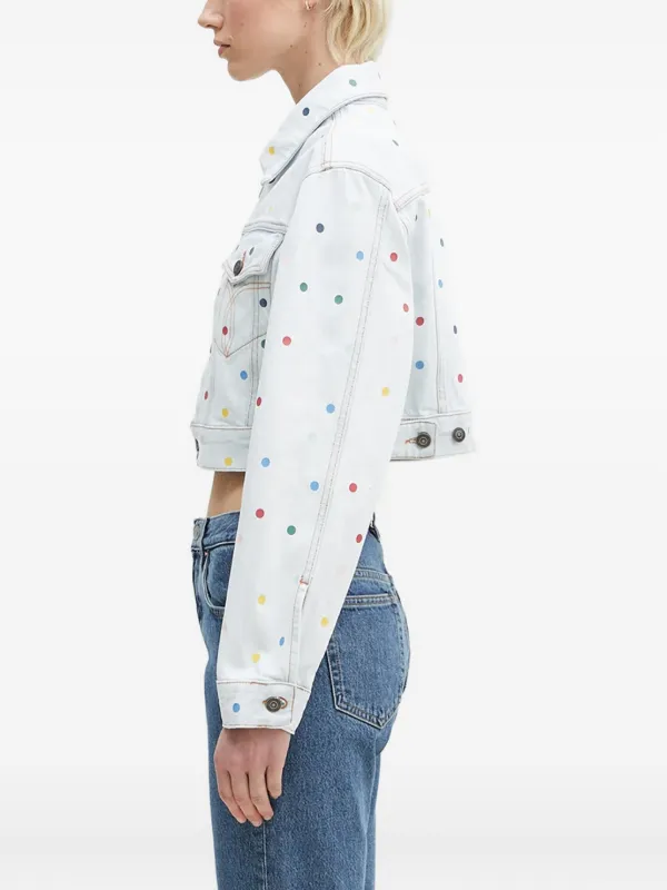 Fiorucci ポルカドット デニムジャケット | ブルー | FARFETCH JP
