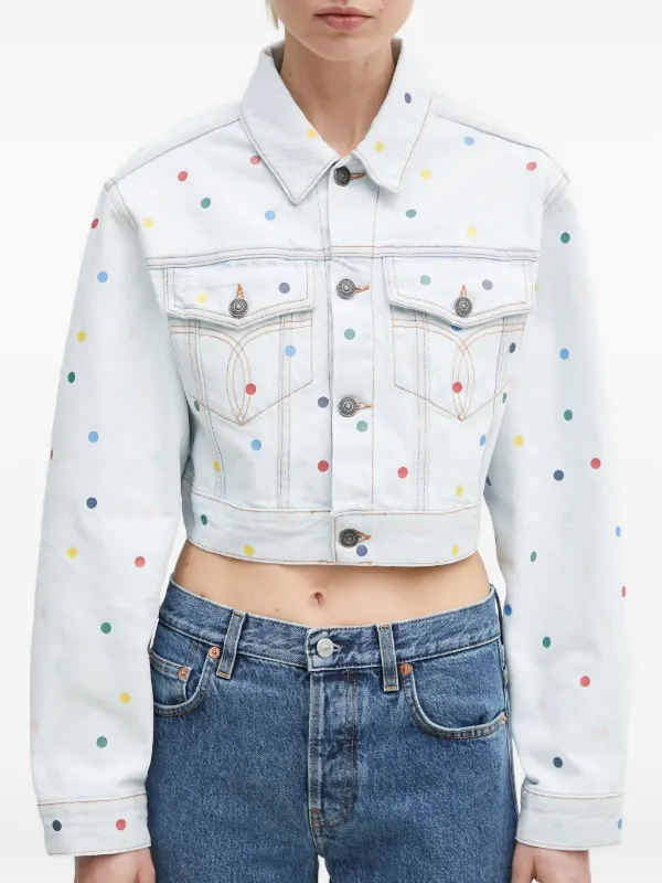 Fiorucci ポルカドット デニムジャケット | ブルー | FARFETCH JP