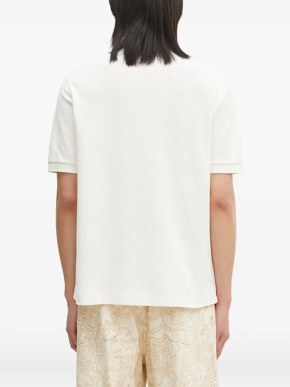 Fred Perry Overhemd met vlakken en rits Wit