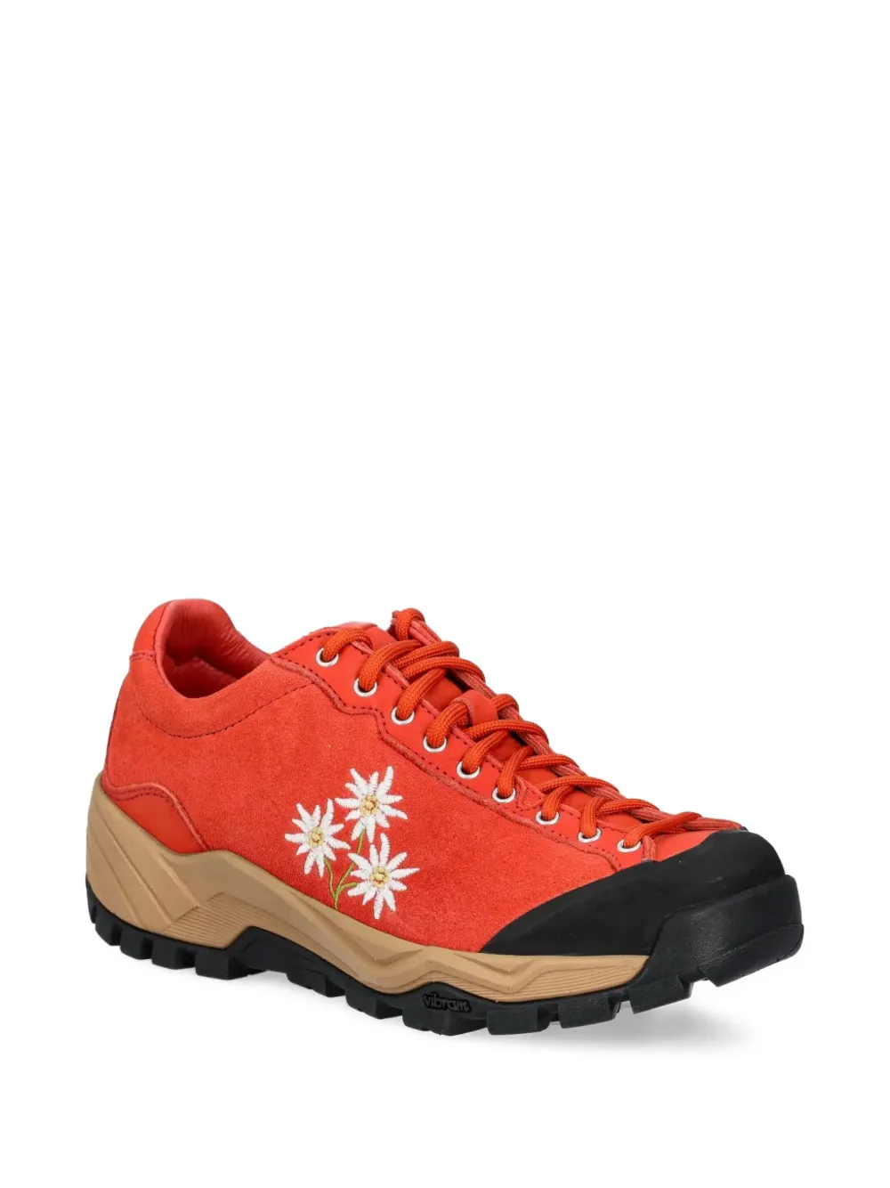 Diemme Movida floral-embroidered hiking sneakers - Rood