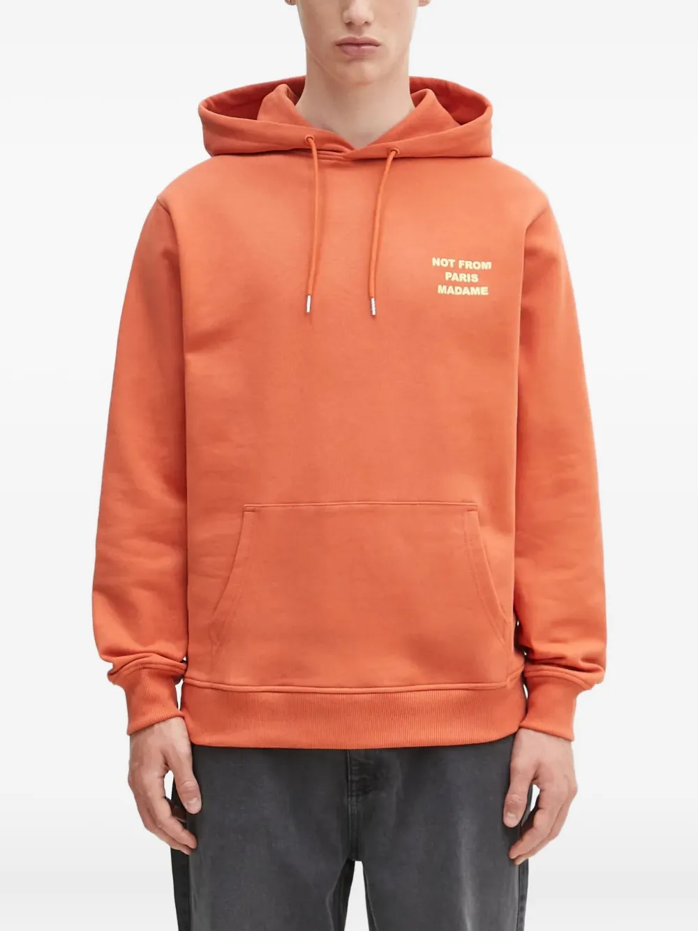 Drôle De Monsieur Hoodie met slogan-print Oranje