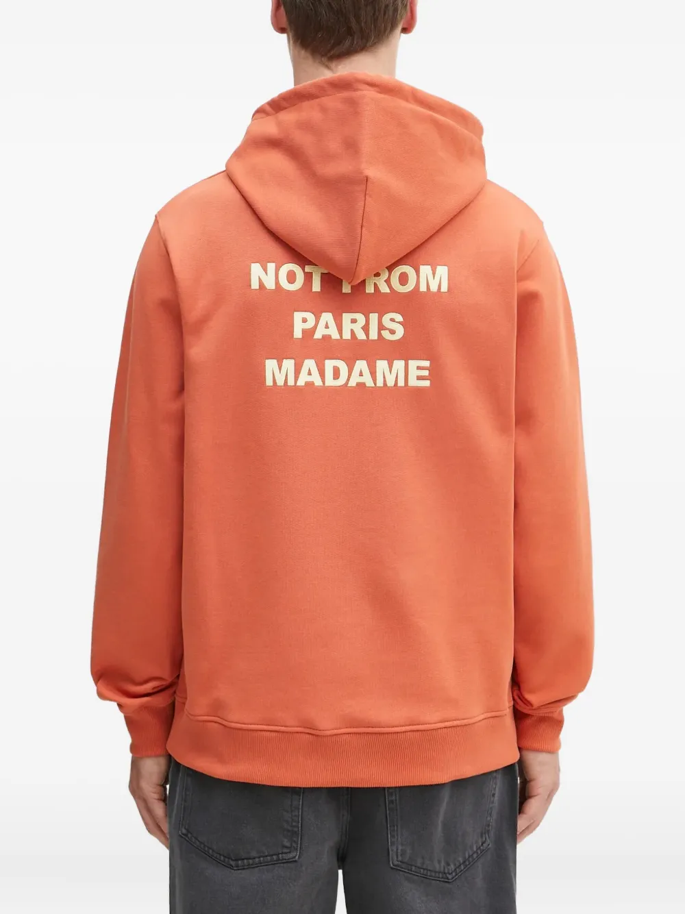 Drôle De Monsieur Hoodie met slogan-print Oranje