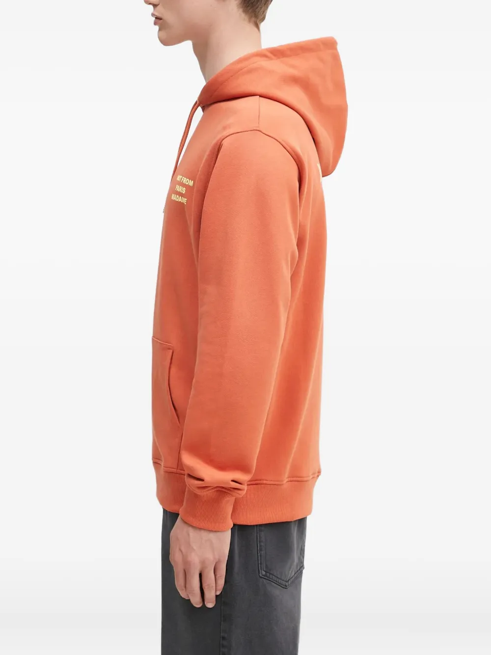 Drôle De Monsieur Hoodie met slogan-print Oranje