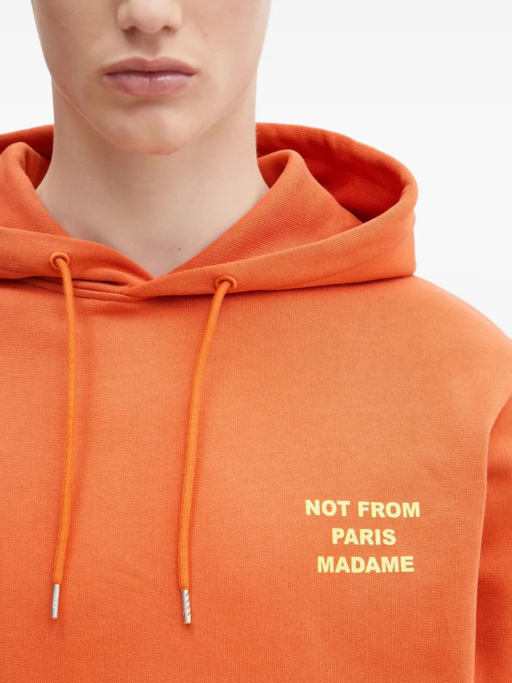 Drôle De Monsieur Hoodie met slogan-print Oranje