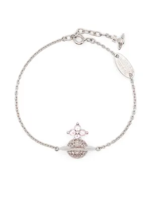 Vivienne Westwood Mini Bas Relief パール ブレスレット | シルバー