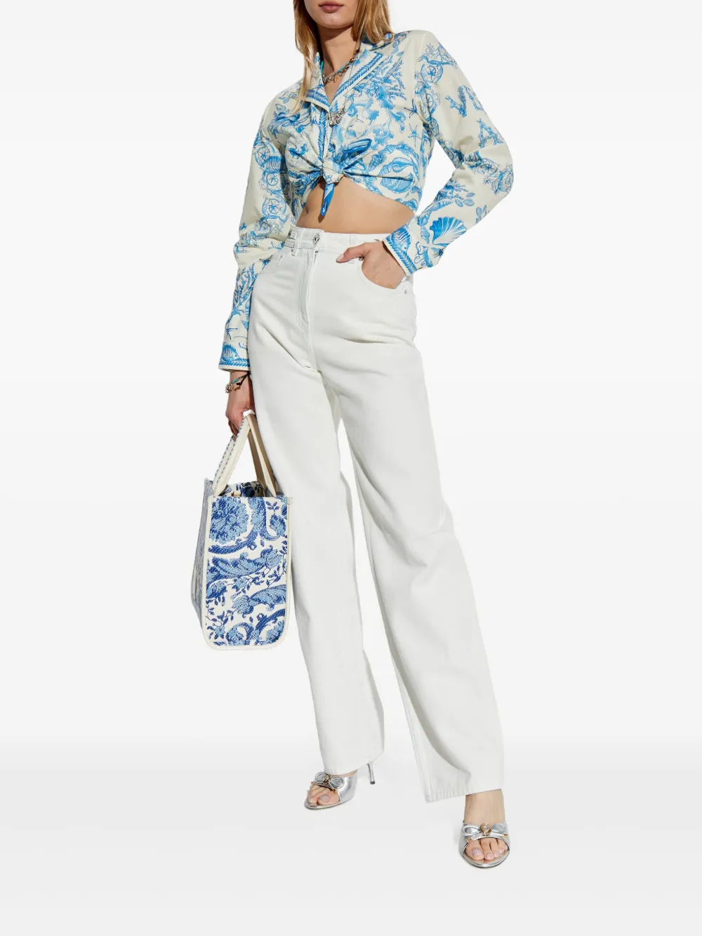 Versace Medusa-plaque jeans - Wit