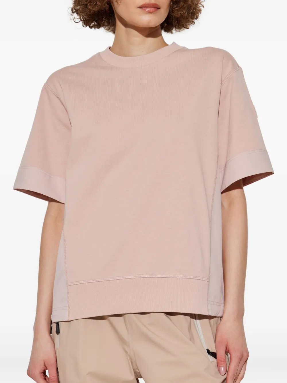 Moncler Grenoble T-shirt met ronde hals Roze