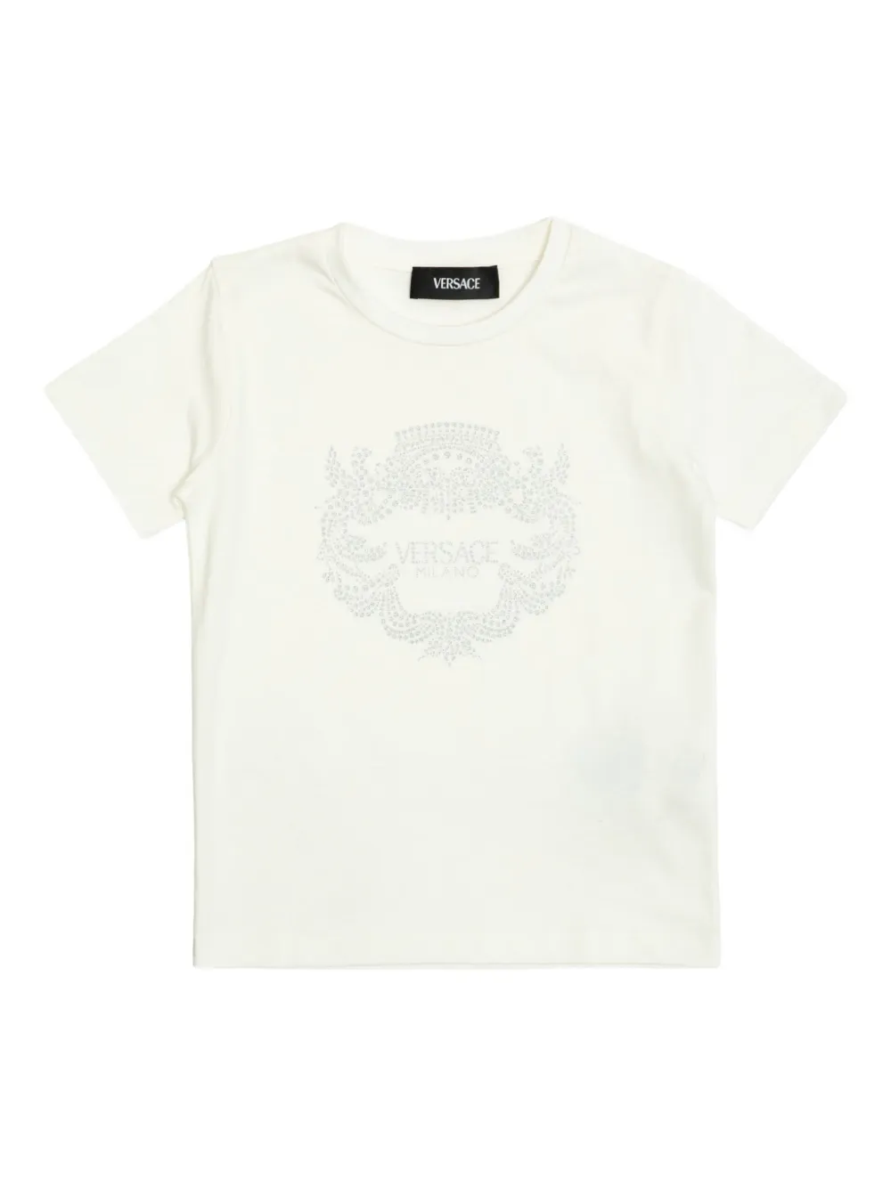 Versace Kids logo-embellished T-shirt - ホワイト Versace Kids logo-embellished T-shirt - ホワイト