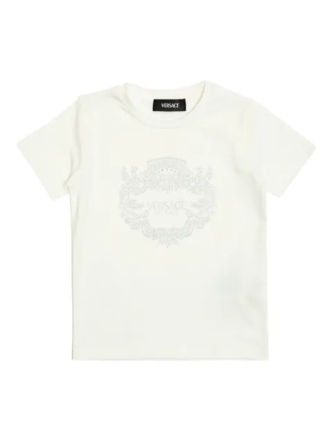 Versace Kids playera con logo y detalles
