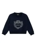 Versace Kids crystal-embellished sweatshirt - Blue