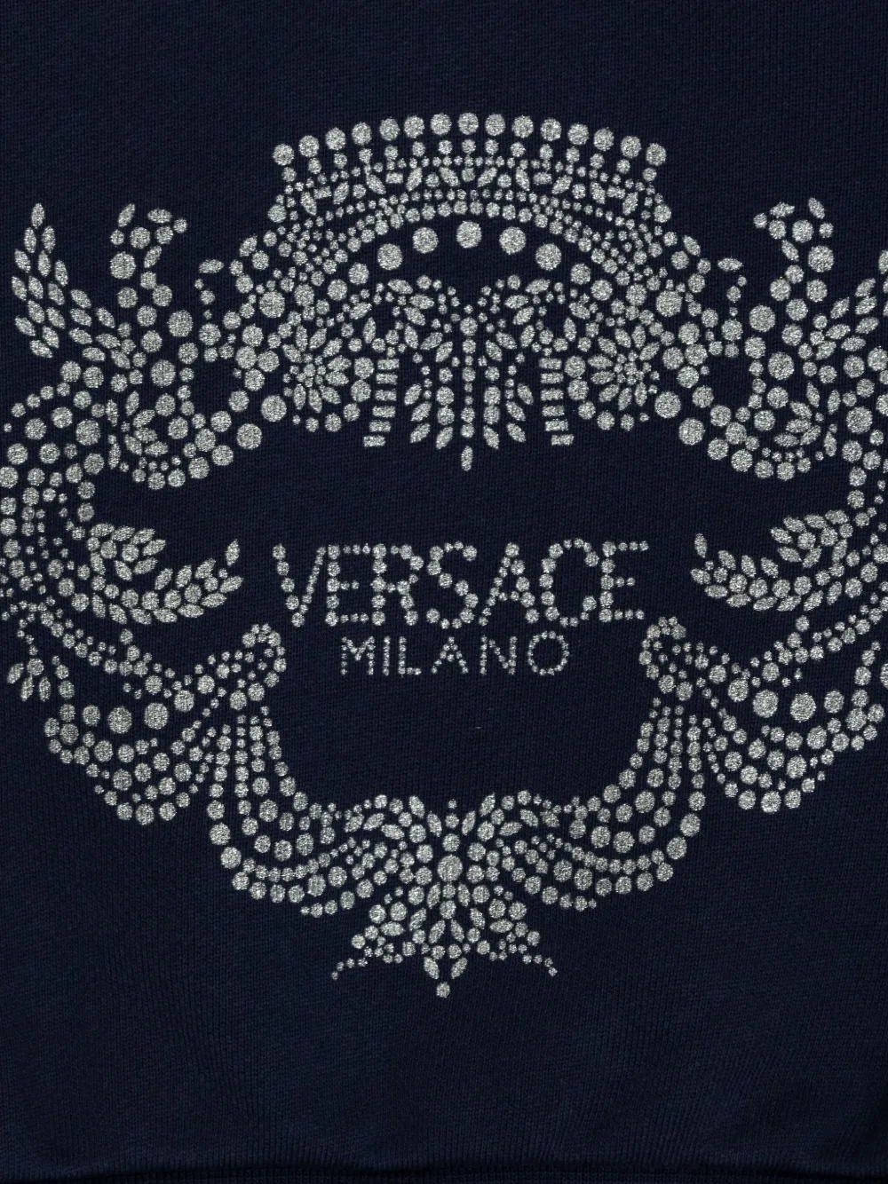 Versace Kids Sweater met kristallen Blauw