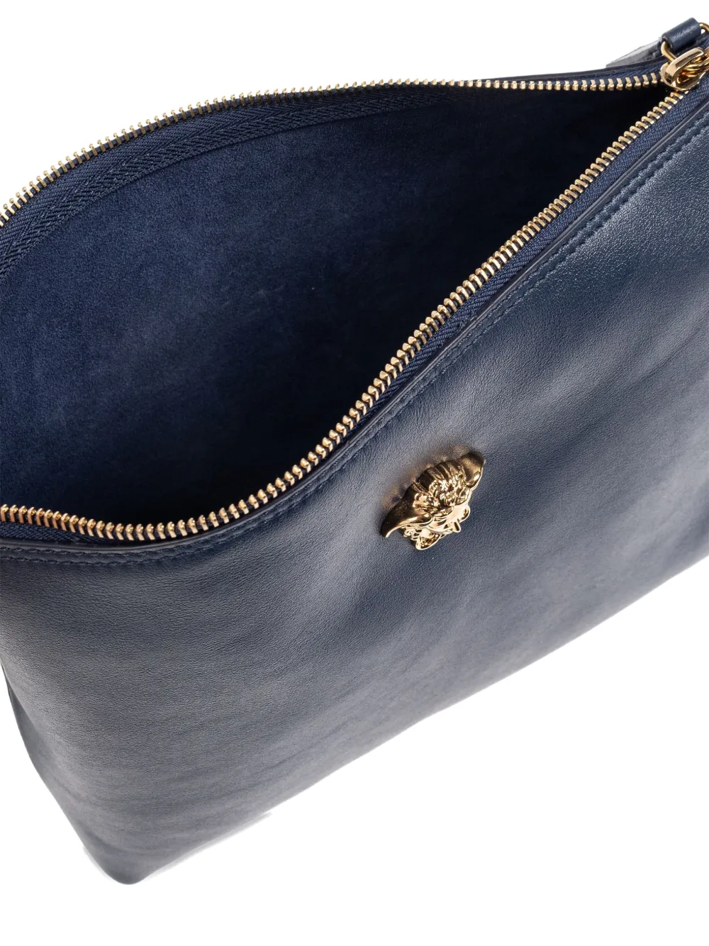 Versace Medusa leren clutch Blauw