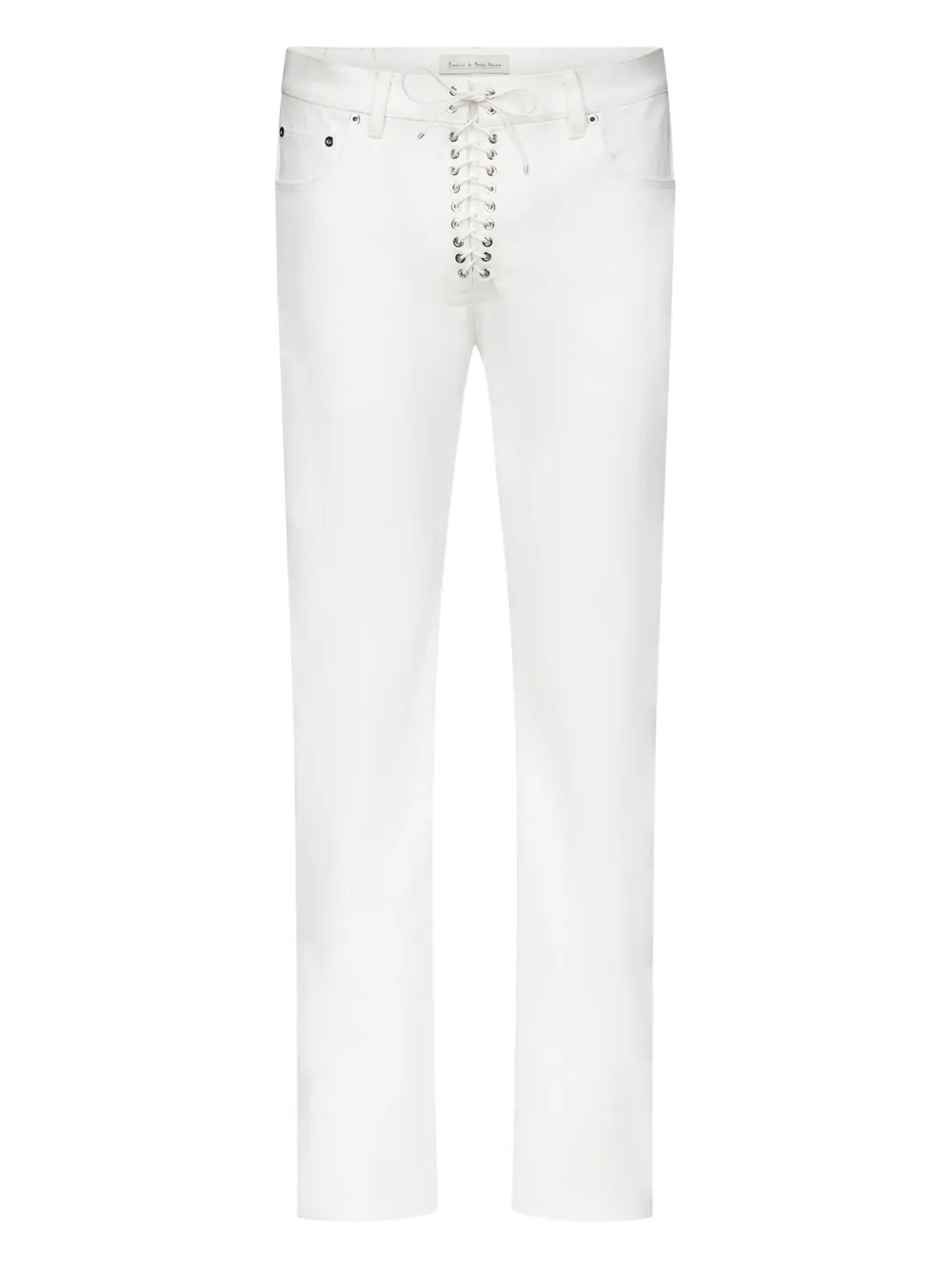Ludovic de Saint Sernin Denim broek met veters Wit