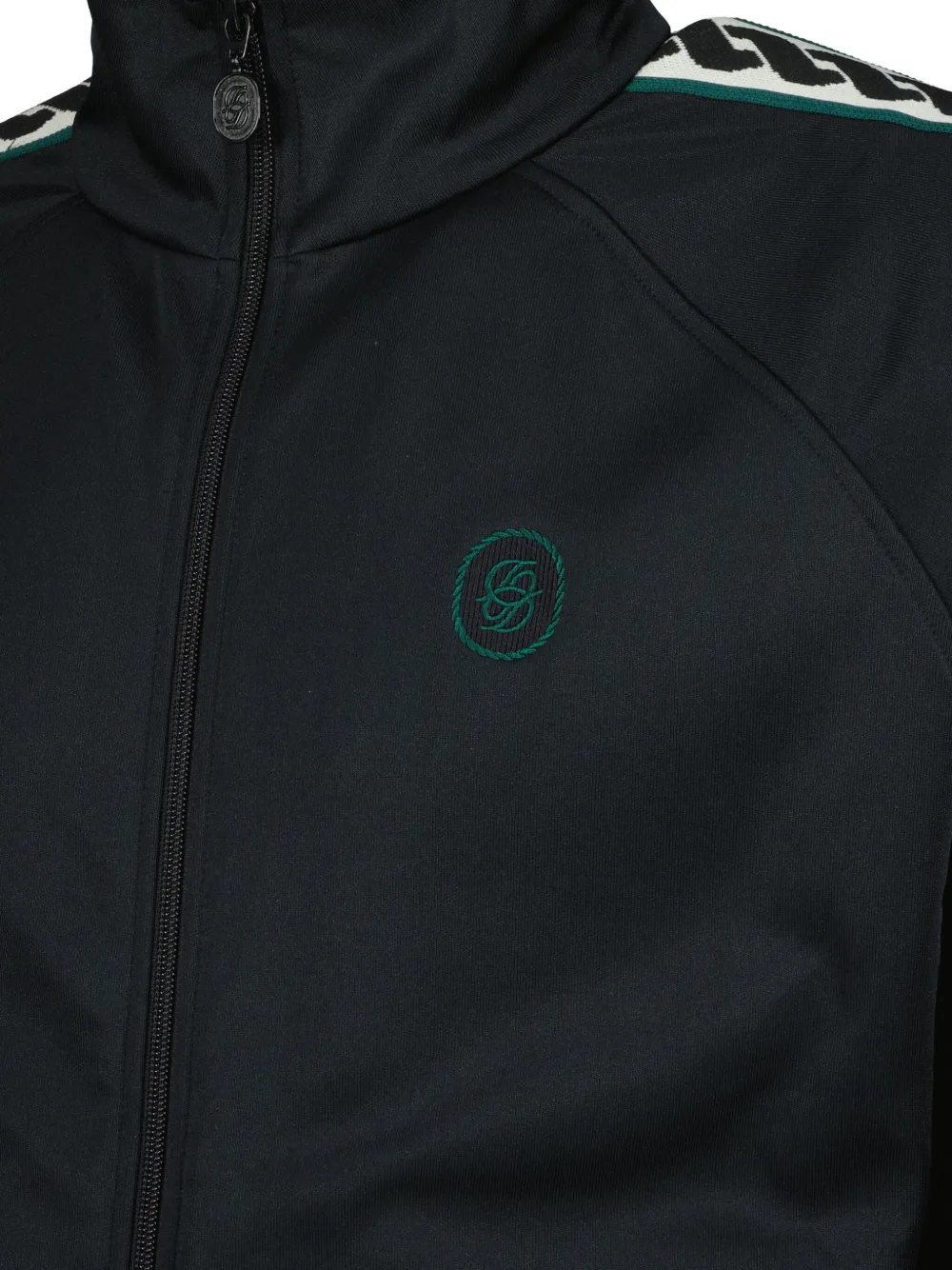 Drôle De Monsieur Vest met geborduurd logo Zwart