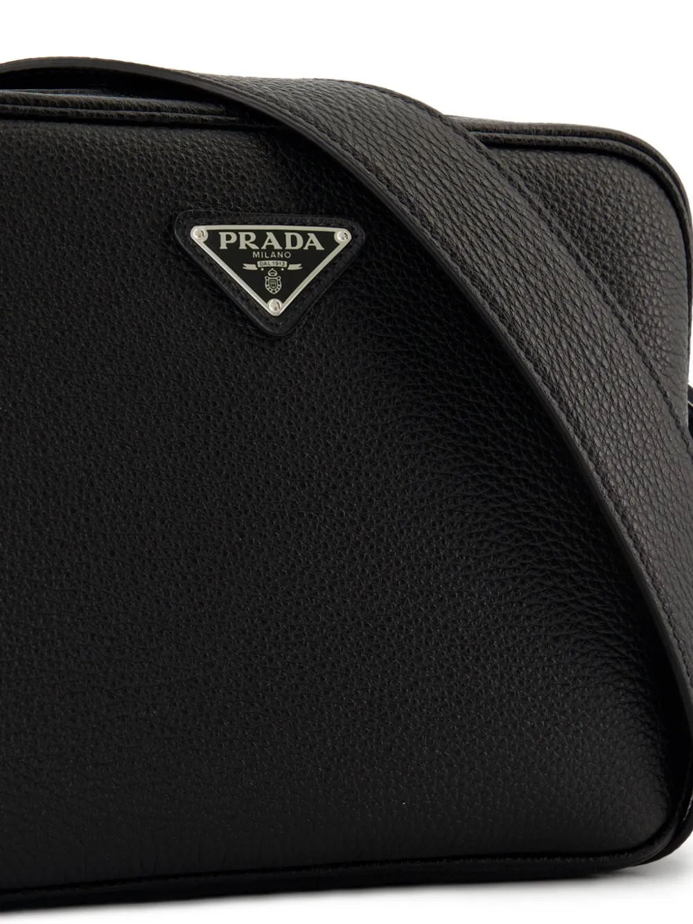 Prada Schoudertas met logoplakkaat Zwart