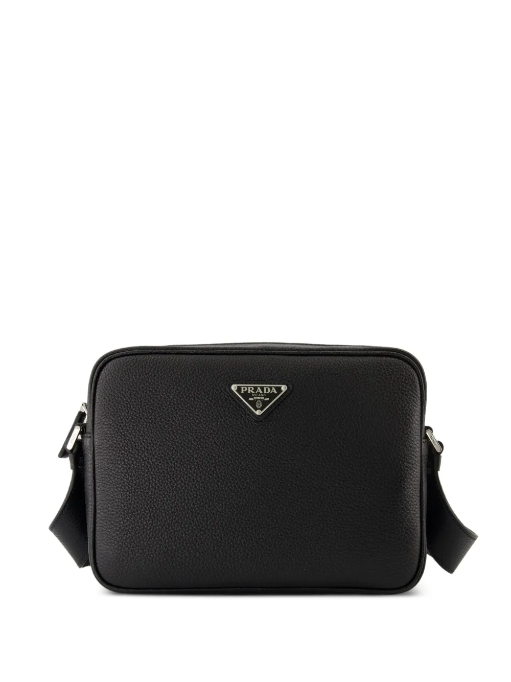 Prada Schoudertas met logoplakkaat Zwart