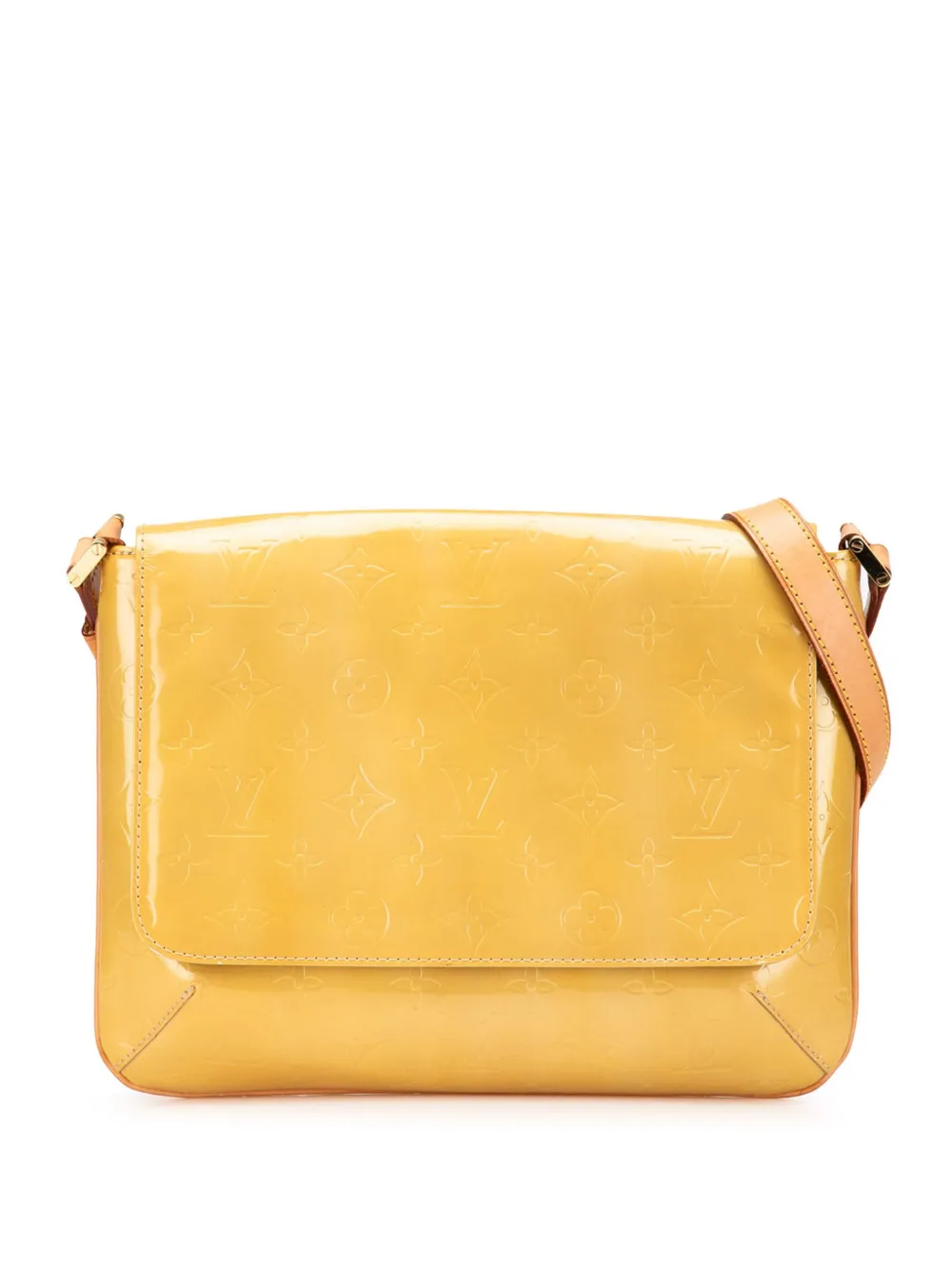 Louis Vuitton Pre-Owned 1998 モノグラム ヴェルニ トンプソンストリート ショルダーバッグ - イエロー Louis Vuitton Pre-Owned 1998 モノグラム ヴェルニ トンプソンストリート ショルダーバッグ - イエロー