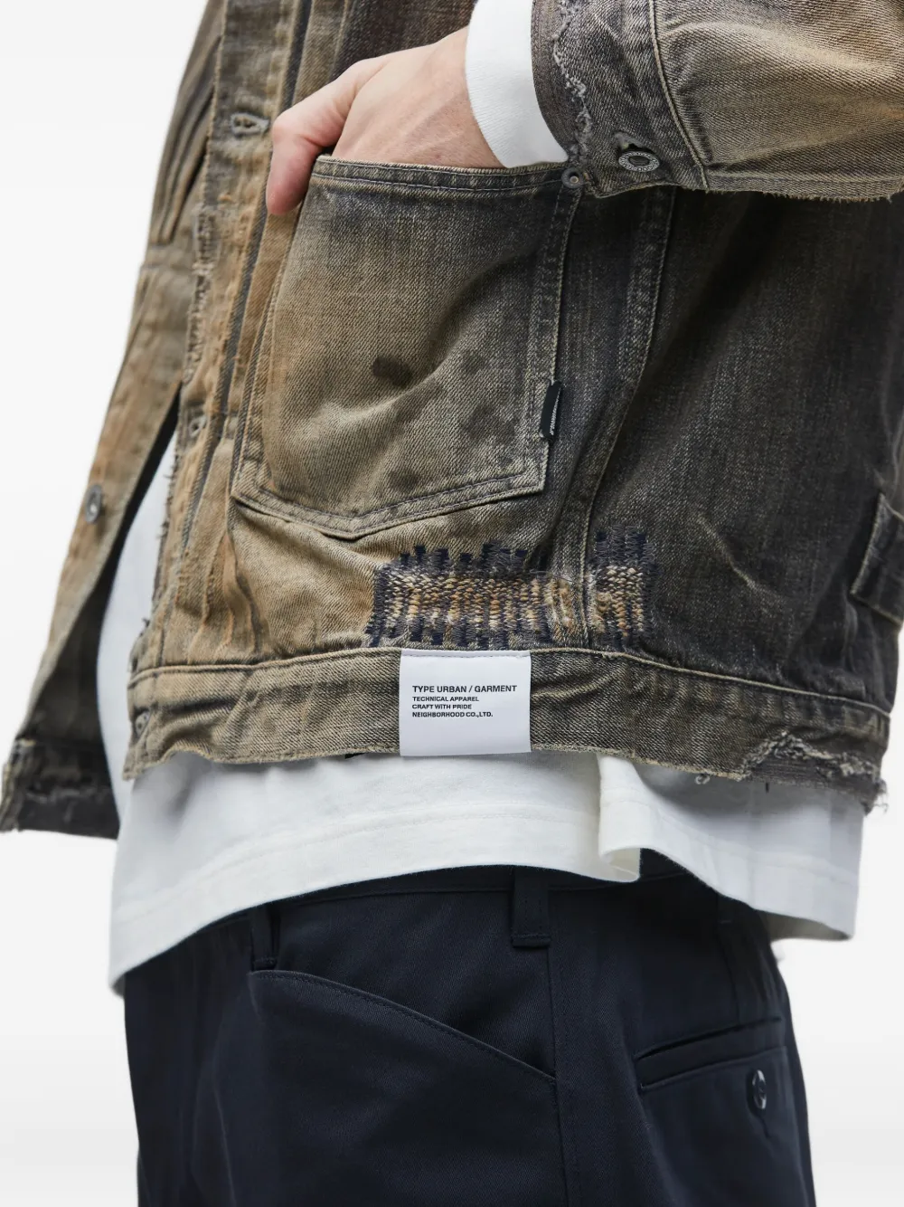 Neighborhood Gerafeld denim jack Zwart