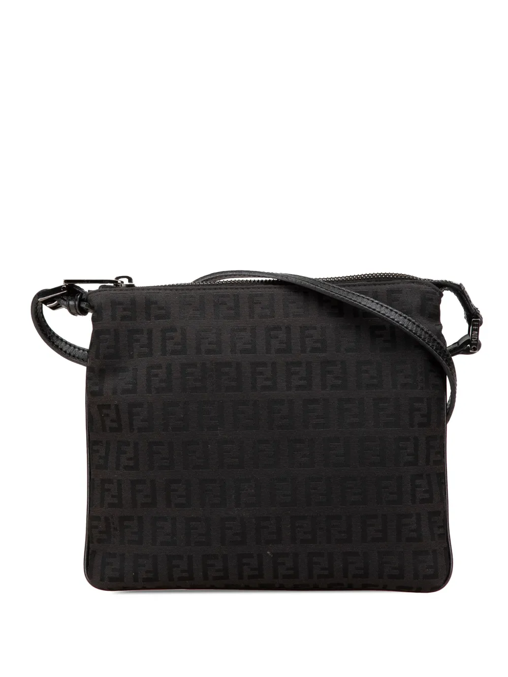Pre-owned Fendi 2000-2010 Zucchino Canvas Crossbody Bag