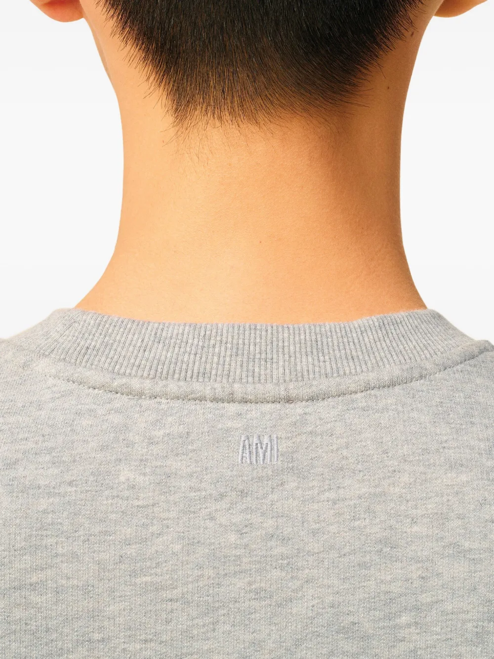 AMI Paris Sweater met geborduurd logo Grijs