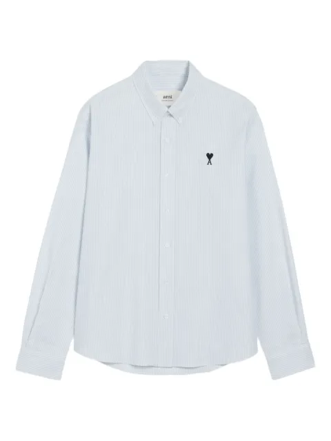 AMI Paris striped button-up shirt