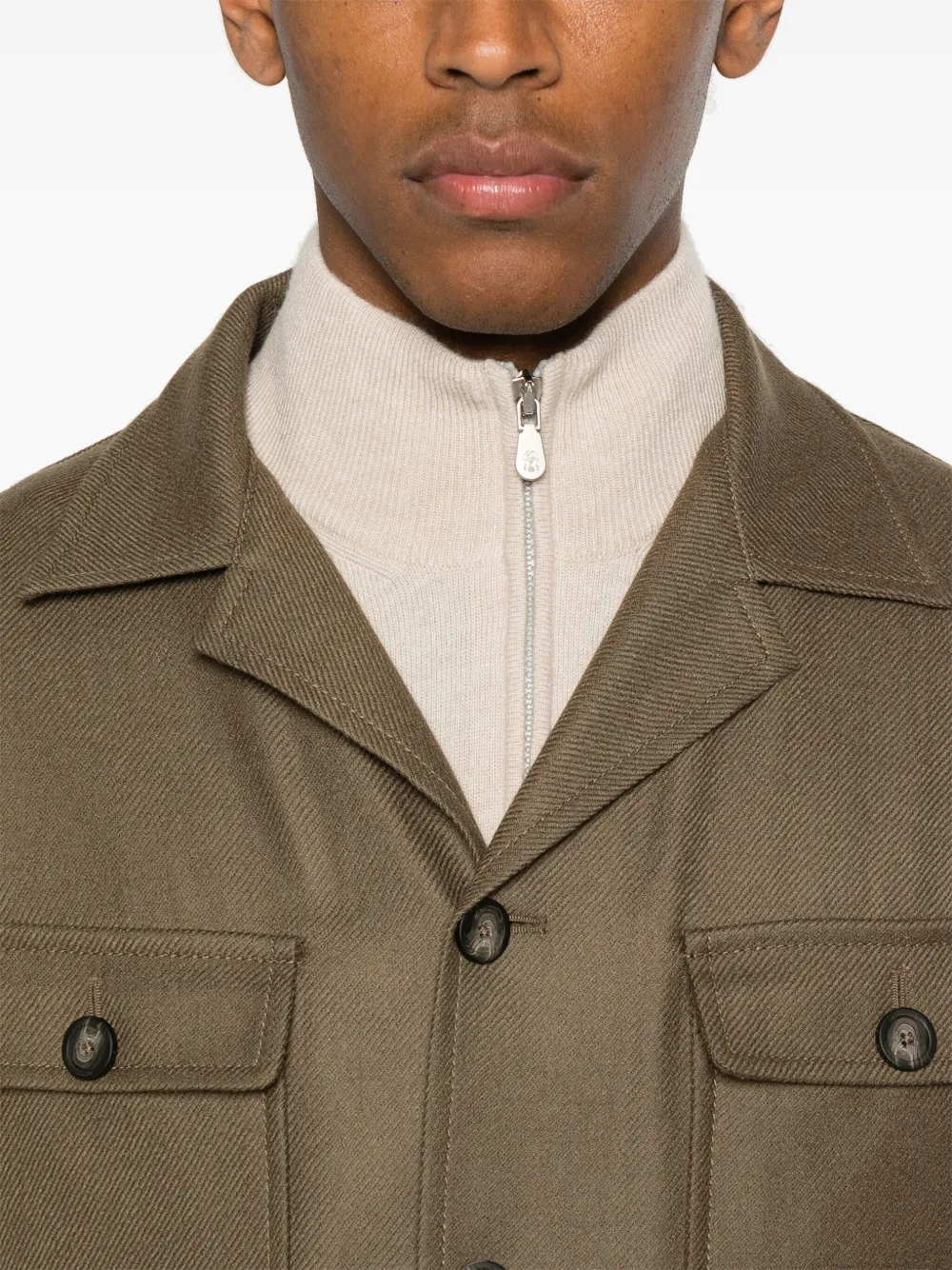Tagliatore Blazer met enkele rij knopen Bruin