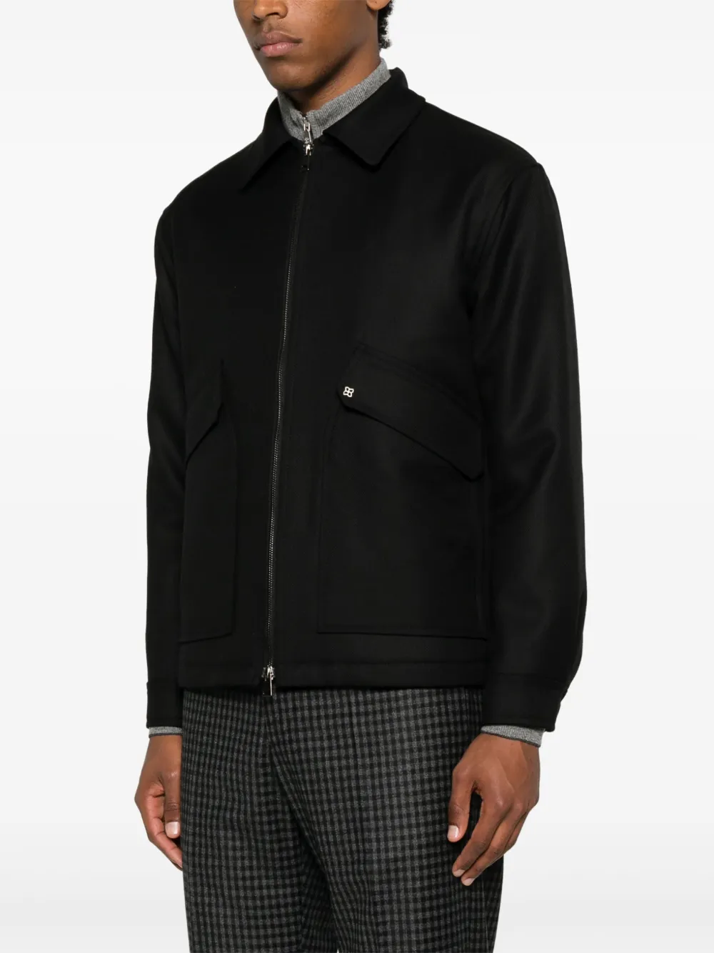 Tagliatore wool jacket Zwart