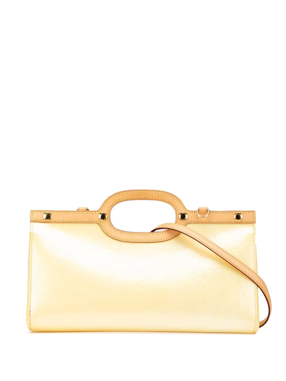 Louis Vuitton Pre-Owned 2007 モノグラム ヴェルニ ロックスベリー ドライブ サッチェルバッグ - イエロー Louis Vuitton Pre-Owned 2007 モノグラム ヴェルニ ロックスベリー ドライブ サッチェルバッグ - イエロー