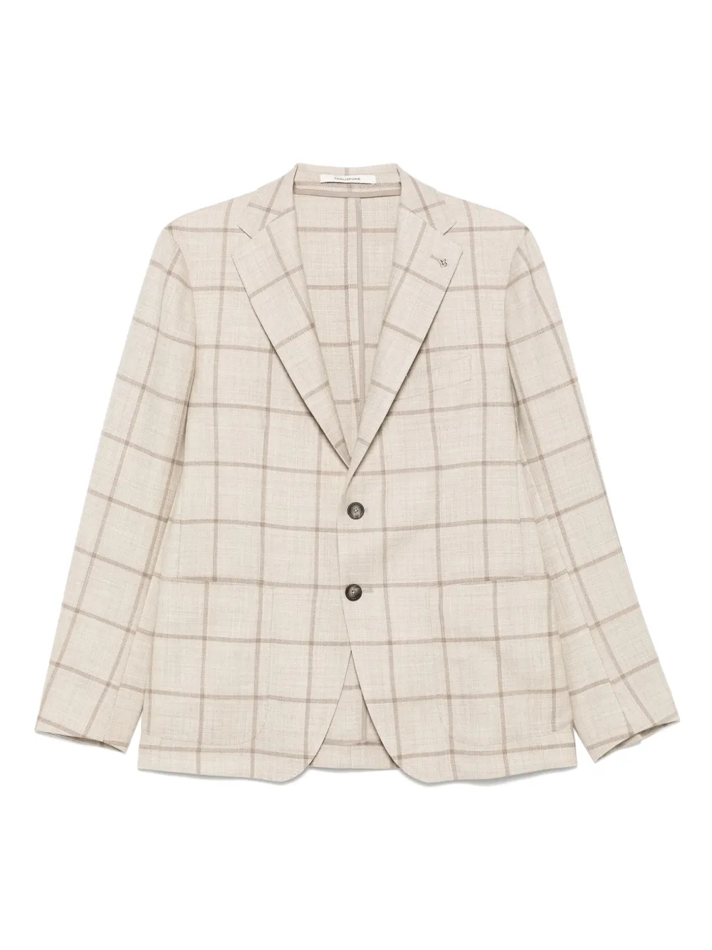 Tagliatore check-print wool blazer | Neutrals | Image 1