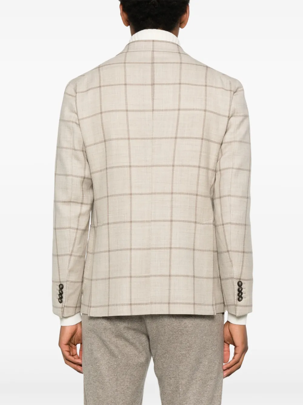 Tagliatore Geruite blazer Beige