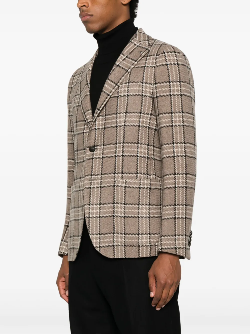 Tagliatore Geruite blazer Bruin