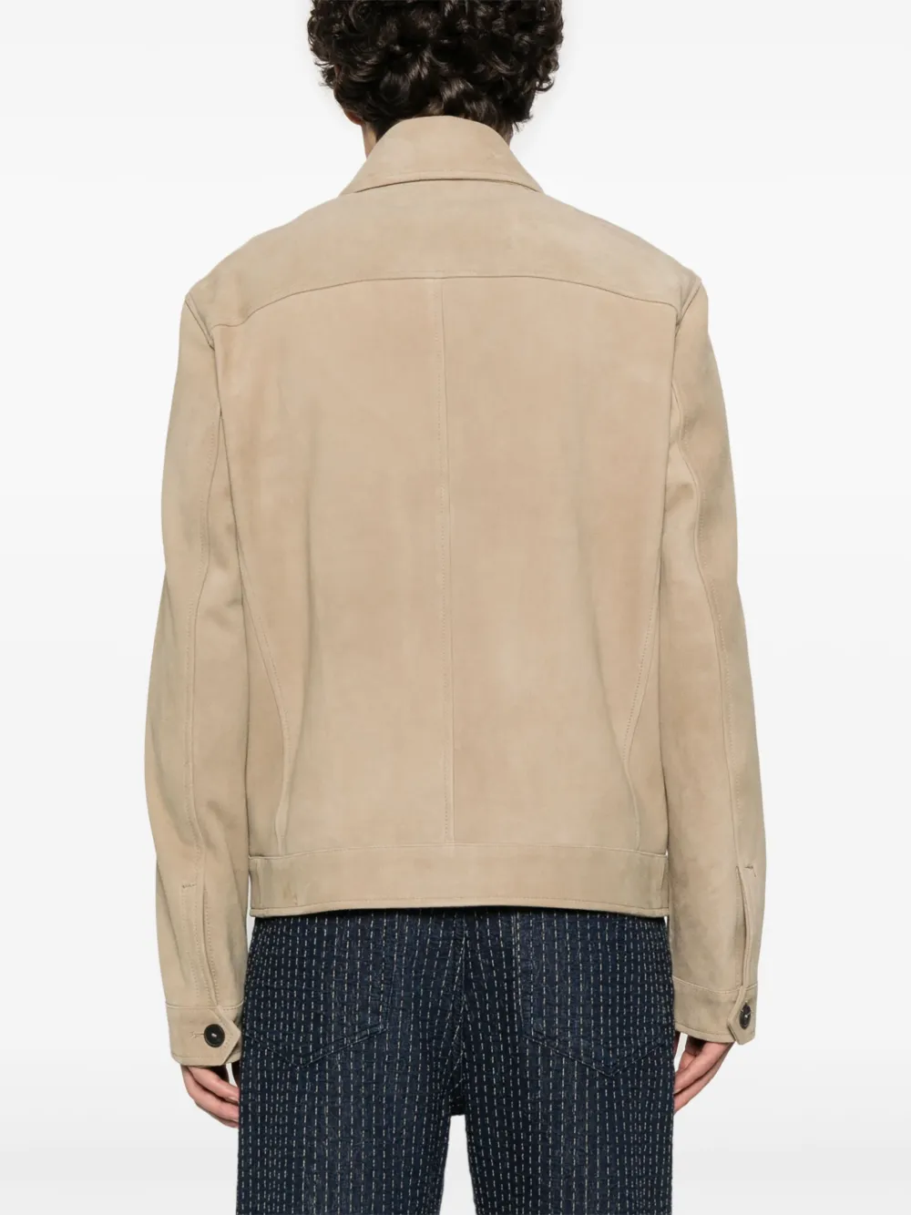 Tagliatore leather jacket Beige