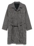 Tagliatore check-print coat - Black