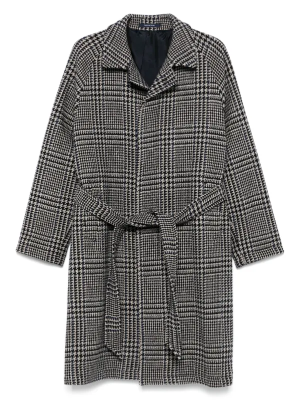 タリアトーレ　ロングコート　チェック Tagliatore チェック コート | ブラック | FARFETCH JP