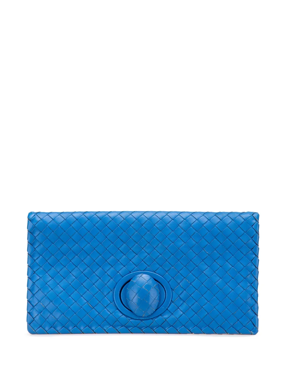 Pre-owned Bottega Veneta 2012-2024 Nappa Intrecciato Turn Lock Clutch Bag