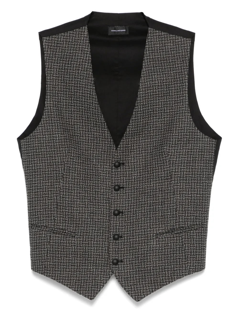 Tagliatore Katoenen gilet Zwart