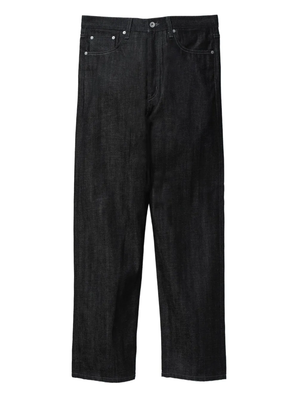 Neighborhood logo-patch jeans - ブラック Neighborhood logo-patch jeans - ブラック