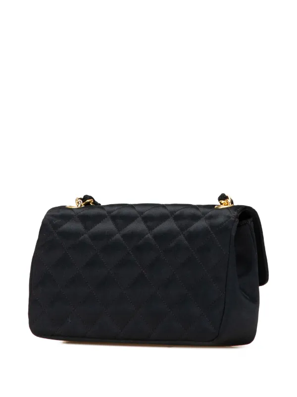 CHANEL Pre-Owned 1986-1988 Mini Rectangular CC Quilted Satin