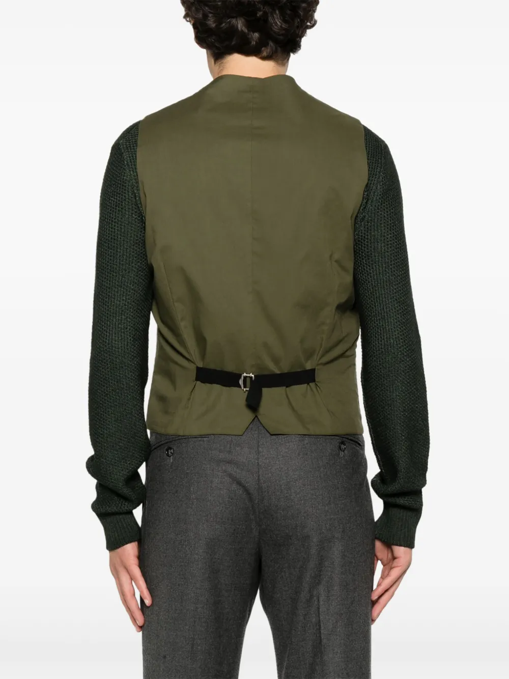 Tagliatore Geruit gilet Groen