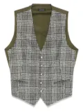 Tagliatore check-print waistcoat - Green