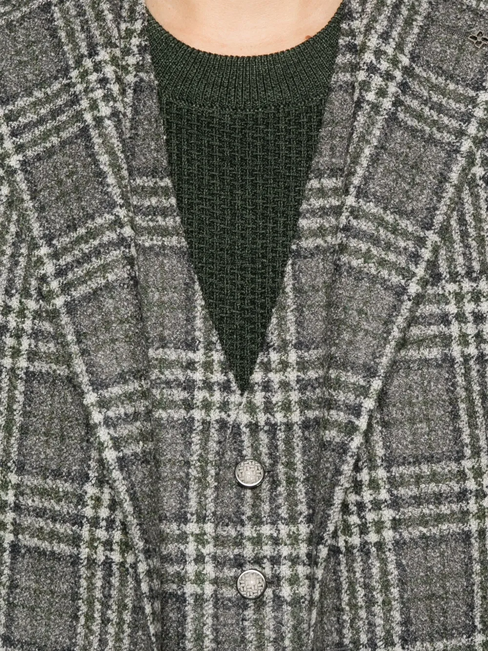 Tagliatore Geruit gilet Groen