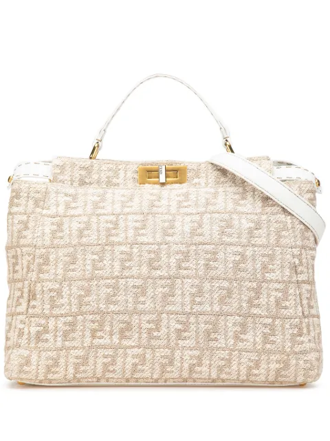 Fendi Pre-Owned Borsa a tracolla Corda Iconic Peekaboo grande con motivo Zucca 2000-2010