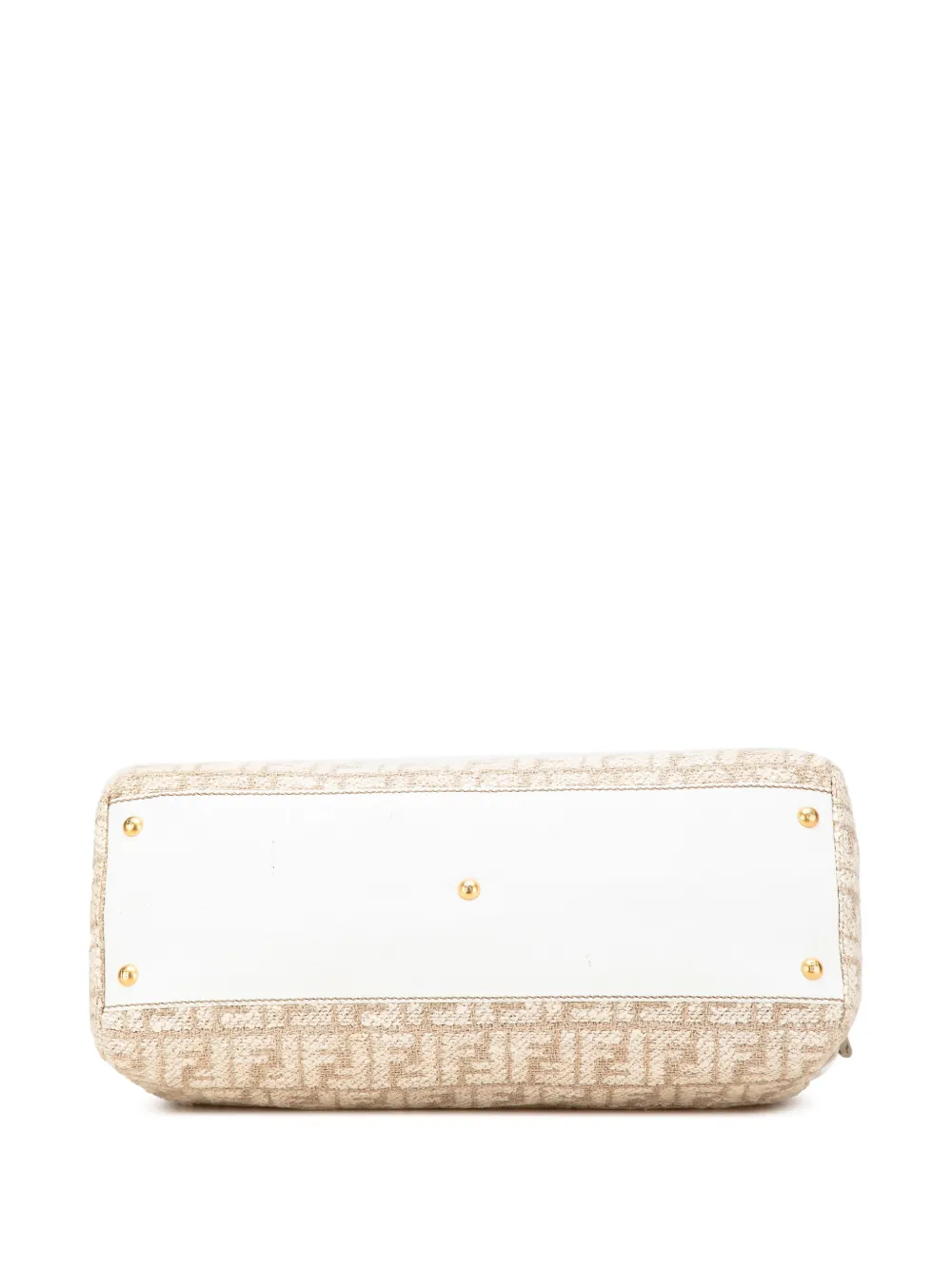 Pre-owned Fendi 2000-2010 Large Zucca Corda Iconic Peekaboo Satchel