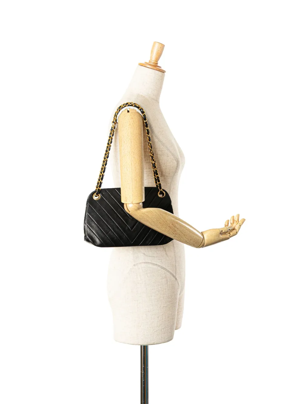 CHANEL Pre-Owned 1989-1991 CC Chevron Lambskin Frame Chain shoulder bag | Pre-Owned | Image 2