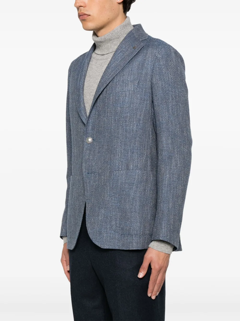 Tagliatore Blazer met enkele rij knopen Blauw
